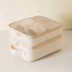 Oxford Cloth Travel Shoe Storage Bag 3-Compartment