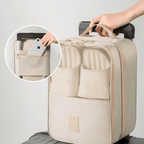 Oxford Cloth Travel Shoe Storage Bag 3-Compartment