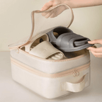 Oxford Cloth Travel Shoe Storage Bag 3-Compartment