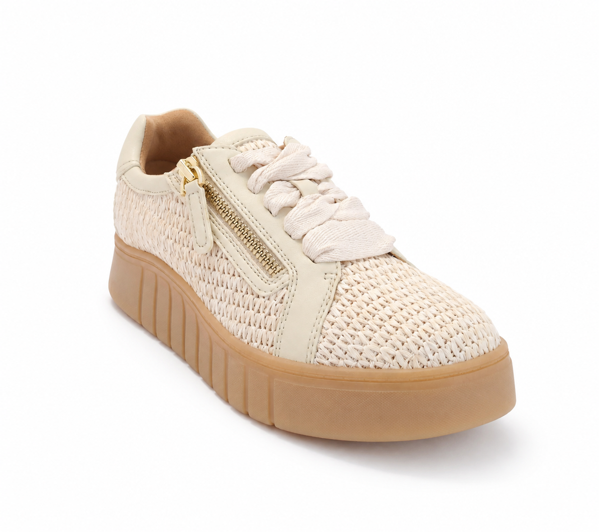 Women’s Woven Side-Zip Platform Sneakers