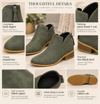 VStep™ Women’s Low-Heel Ankle Boots – Easy Zip & Everyday Style