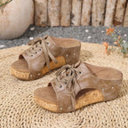 WillowWalk™ Comfort Wedge Sandals – Adjustable Lace-Up Fit For All-Day Walking