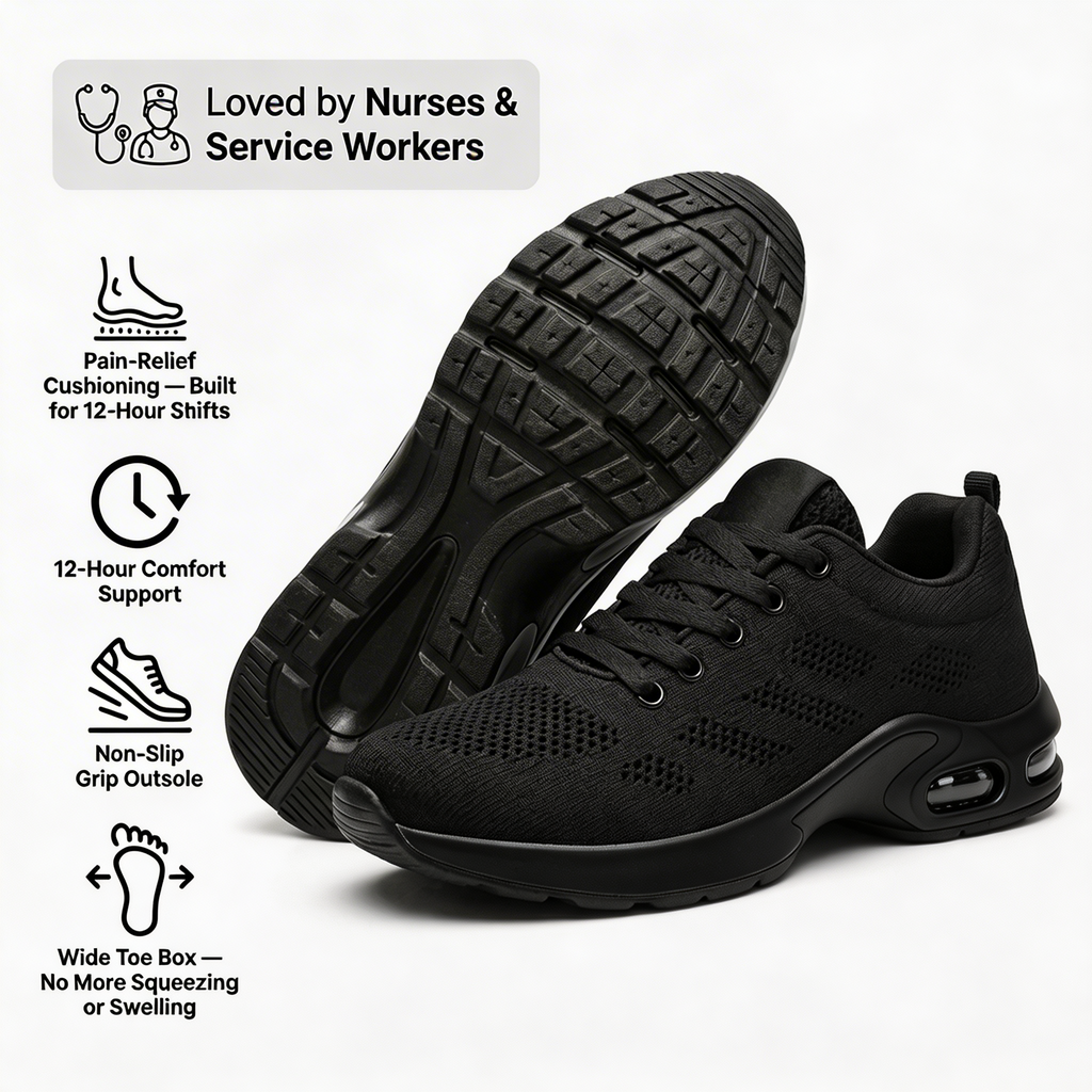 Orthora™ Pro — 12-Hour Shift Shoes for All-Day Foot, Knee & Back Pain Relief