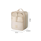 Oxford Cloth Travel Shoe Storage Bag 3-Compartment
