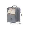 Oxford Cloth Travel Shoe Storage Bag 3-Compartment