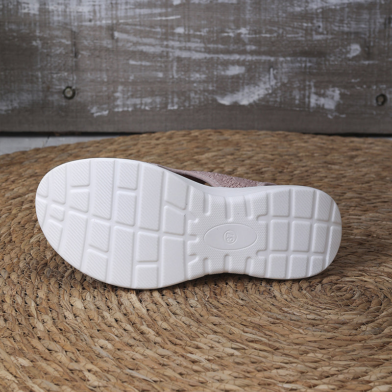 Women's Breathable Knit Platform Sandals Cushioned Sole