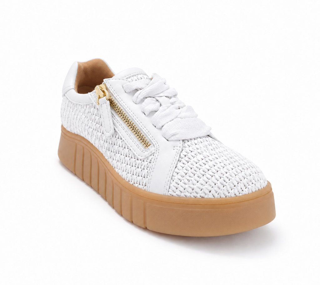 Women’s Woven Side-Zip Platform Sneakers